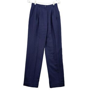 Slices Dress Pants Womens Size 7 Blue Wool Blend Made in Japan